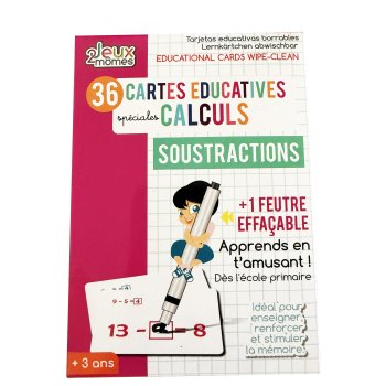 Coffret de cartes pour apprendre les soustractions
